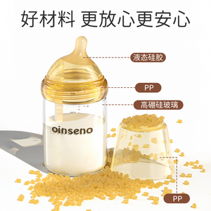 Échantillon Gratuit de Petit Biberon en Verre Borosilicaté Élevé avec Fonction Anti-Colique et Sans BPA, Produits pour Nouveau-Né Incluant un Bouchon en PP - Product Image 4