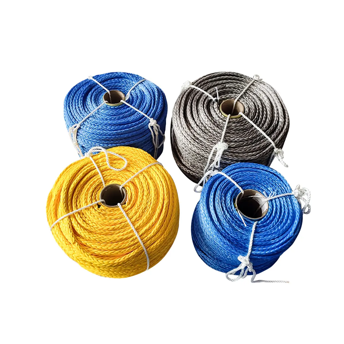 Pre Stretched 12 strands braided Uhmwpe Rope High Strength Winch Rope