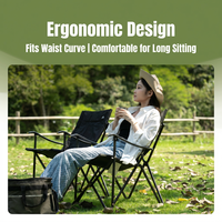 Chaise pliante Areffa en nylon et fibre de carbone - Ultra-légère et portable pour le camping, la randonnée, la pêche, la plage, les pique-niques, l'utilisation en extérieur