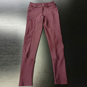 Pantalones de Montar para Mujer Rojos Reciclados de Alta Calidad, Leggings Ecuestres con Bolsillo - Product Image 4