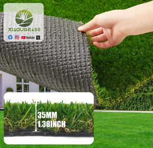 Tappeto in erba artificiale 1.37 "altezza del mucchio di erba finta tappeto erboso sintetico tappeto da prato <span class=keywords><strong>Astroturf</strong></span> per cani con fori di scarico - Product Image 4
