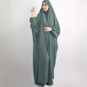 YWQS Loriya gaun panjang wanita, gaun Abaya Dubai ukuran besar satu potong
