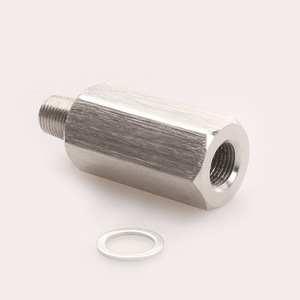 Black Works Racing Hydraulic Pressure Sensor Connector 50mm Stainless Steel Turbocharger <b>Adapter</b> For Automotive Use - Product Image 2