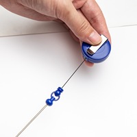 Stylo à perles rétractable avec cordon de serrage, pour la création de badges nominatifs DIY pour médecins et infirmières, encre noire, écriture 1,0 mm