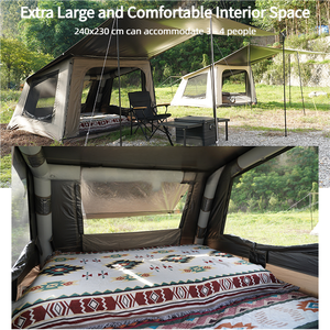 <span class=keywords><strong>Tenda</strong></span> Gonfiabile di Lusso a Doppio Strato Grande con Pompa per 2-4 Persone, Facile da Montare, Impermeabile in Oxford, Tettoia Extra Large con Protezione UV UPF50+ - Product Image 3