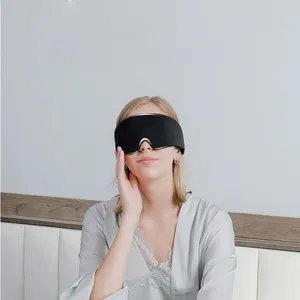 Logotipo personalizado Silk Satin Sleep Mask Super Smooth Blindfold Silk Satin Sleeping Eye Mask Para Unisex