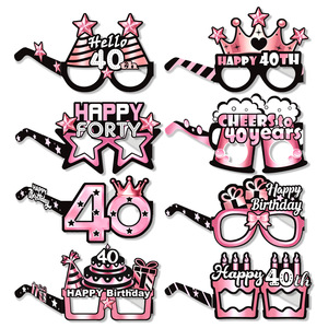 Occhiali per <span class=keywords><strong>Foto</strong></span> di Compleanno, Accessori Rosa per <span class=keywords><strong>Bambina</strong></span>, Decorazione per Festa del Primo Anno - Product Image 4