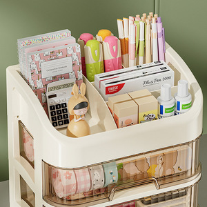 XT-ZMG081 moderne PP <span class=keywords><strong>plastique</strong></span> durable cosmétiques boîte de rangement bureau tiroir Transparent commode rouge à lèvres masque Facial <span class=keywords><strong>stockage</strong></span> de la peau - Product Image 3