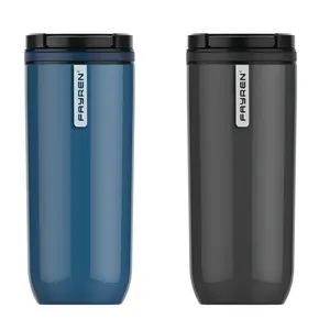 Custom 16oz double wall Vacuum Insulated Car Cup powder coated tumbler vacuum cup Thermal stainless steel coffee mug with lid