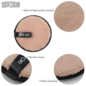 Éponge nettoyante pour le visage écologique avec logo privé personnalisé, <span class=keywords><strong>tissu</strong></span> doux pour le visage, tampon rond pour le démaquillage - Product Image 3
