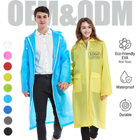 Veste de pluie imperméable pour adulte, taille L/XL, légère, non jetable, 100% EVA, personnalisable avec logo, avec fermeture éclair