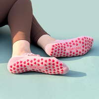 Chaussettes de yoga et de ballet antidérapantes en coton pour femmes, fines, invisibles, pour la saison d'automne, avec logo personnalisé sur le bord, pour usage quotidien