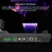 Teclado de control de cámara PTZ multifuncional caliente con joystick de 4 dimensiones y protocolos de control múltiples, adecuado para Iglesia
