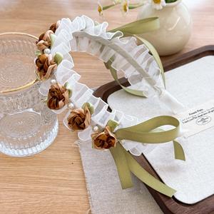 عصابة رأس الأميرة الزهرية للربيع والصيف مع اللؤلؤ، طوق شعر للفتيات بتصميم زهرة الياسمين - Product Image 6