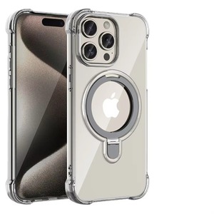 Nueva Funda para Teléfono Móvil para iPhone 15 16 Pro Max, Funda Magnética Transparente a Prueba <span class=keywords><strong>de</strong></span> Golpes con Soporte - Product Image 1