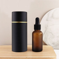 5ml 10ml 15ml 20ml 30ml 50ml flacon compte-gouttes en verre dépoli ambre bleu vert avec boîte pour emballage de sérum d'huile de cheveux personnaliser