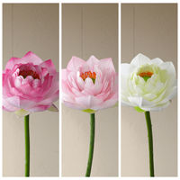 Fleur de lotus artificielle à plusieurs couches CL43002, réaliste, à pétales multiples, pour décoration zen, centres de table asiatiques et présentoirs élégants pour la maison