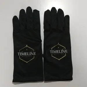 Sıcak satış yüksek kaliteli özel Logo mikrofiber bez eldivenler takı temizlik eldiveni