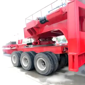 JT 100 Ton Hydraulic Extendable Lowboy Loader Lowbed Low Bed Truck Semi Trailer for Sale