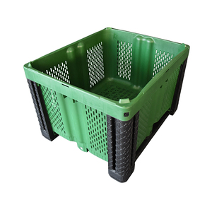 Meyve depolama için aydınlatıcı plastik palet kutusu ağır örgü meyve <span class=keywords><strong>Bin</strong></span> Nestable sebze ve meyveler için büyük palet kutusu - Product Image 5