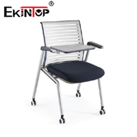 Ekintop – chaises pour centre de formation, bureau de conférence, chaise de réunion pliante avec bloc-notes