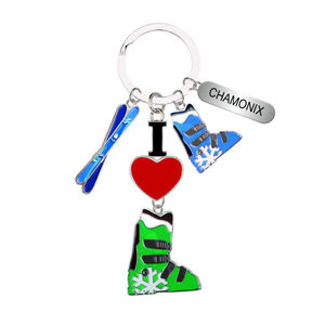 Porte-clés souvenir en métal avec logo personnalisé, ski, vacances, <span class=keywords><strong>Alpes</strong></span>, <span class=keywords><strong>Suisse</strong></span>, France, Zermatt, Chamonix - Product Image 6
