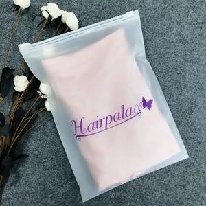 wholesale reusable custom logo pe zipper printed plastic matte frosted apparel ziplock bags for underwear clothing packaging