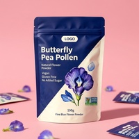 Poudre de pollen de pois papillon de haute qualité, qualité alimentaire, extrait végétal riche en vitamine C, complément alimentaire en bouteille/boîte