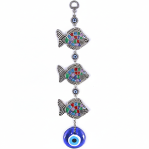 Colgante de pared de pez de 3 colores, decoración con cuentas de cristal hechas a mano, de Turquía - Product Image 2