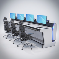 Console de salle de contrôle ergonomique personnalisée pour la sécurité des moteurs – Mobilier de conception sur mesure