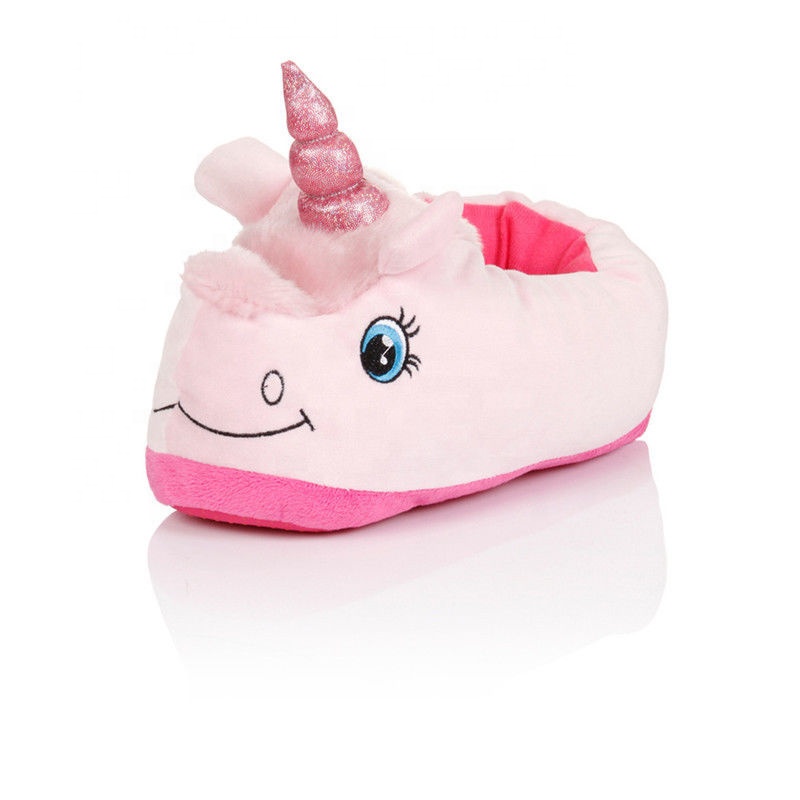 Cute Pink Unicorn Slippers Soft Warm Indoor Shoes