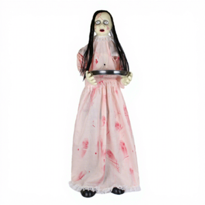 Nuova Decorazione <span class=keywords><strong>Halloween</strong></span> 2026 - Fantasma da Esterno con Effetto Sonoro Horror, Testa Oscillante Controllata dalla Voce e Luci Decorative - Product Image 1