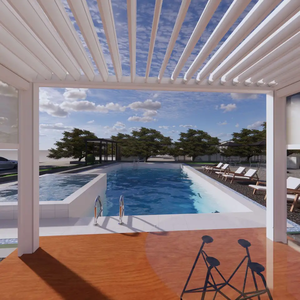 Ensemble de jardin pour patio au design moderne <span class=keywords><strong>Pergola</strong></span> de jardin en aluminium pour l'extérieur - Product Image 5