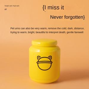 Urna conmemorativa de cerámica para mascotas de comercio exterior para perros y gatos sellada con tapa y restos de tarro de hueso suministros funerarios - Product Image 2