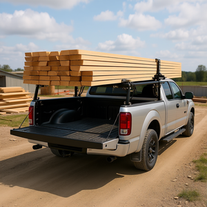 Support de chargement pour pick-up, échelle de chargement, capacité 1000 lb, largeur 43,3 à 63 pouces, pour accessoires de contrôle de cargaison de bois. - Product Image 2