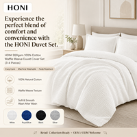 Ensemble de literie en jacquard confortable de style luxueux en coton 100% sur mesure HONI OEM, 3 pièces, pour lit double, en vrac