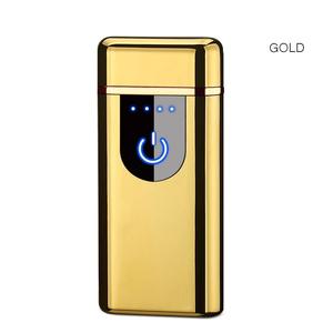 TECHNO Custom Logos Rechargeable Slim Arc Flip Top <b>Windproof</b> Durable Zinc Alloy Electric Handheld Coil Smoking Business Gifts - Product Image 4