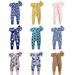 Vêtements pour bébés et tout-petits : Combinaisons en coton à manches longues, imprimées sur mesure, de haute qualité, pour nouveau-nés, vente en gros - Product Image 1