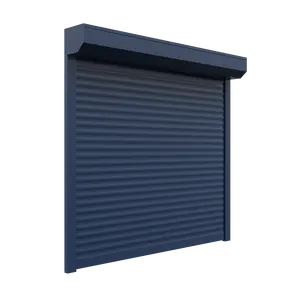 TOMA automática de aluminio para puerta de garaje, persiana enrollable de doble capa, hueco o PU, color gris oscuro