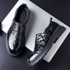 Chaussures habillées décontractées pour hommes en peau de mouton souple de haute qualité, style Oxford, motif léopard, pour le bureau, collection automne - Product Image 1