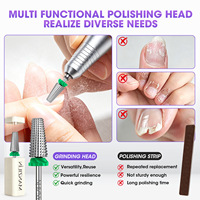 Foret à ongles professionnel en carbure de tungstène double face pour manucure, pédicure, gel, acrylique, retrait d'ongles et nettoyage des cuticules