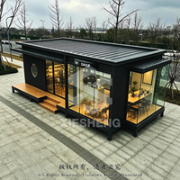 Quiosco de Comida Portátil Modular Personalizado de Fábrica, Contenedor de Acero Prefabricado de 20 Pies para Exteriores con Ventana de Servicio