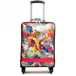 Maleta de Viaje con <span class=keywords><strong>Ruedas</strong></span> Giratorias y Asa Telescópica, Diseño Floral, Material PU, para <span class=keywords><strong>Mujer</strong></span> - Product Image 5