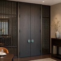 Pintu Kayu Restoran Cina untuk Hotel, Rumah Teh, Villa, Pintu Interior Kamar, Pabrik Langsung, Ukuran Kustom, Proyek OEM