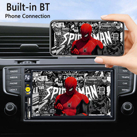Lecteur MP5 pour voiture 7041C avec écran tactile de 7 pouces, montage sur tableau de bord, stéréo intégré, Mirror Link, commande au volant, Bluetooth et radio FM