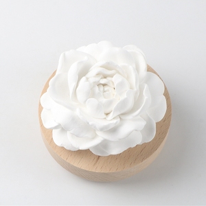 Ambientador de yeso aromático de cerámica a base de madera perfumado hecho a mano en stock, fragancia para el hogar, difusor de aceite esencial de flor de porcelana - Product Image 4