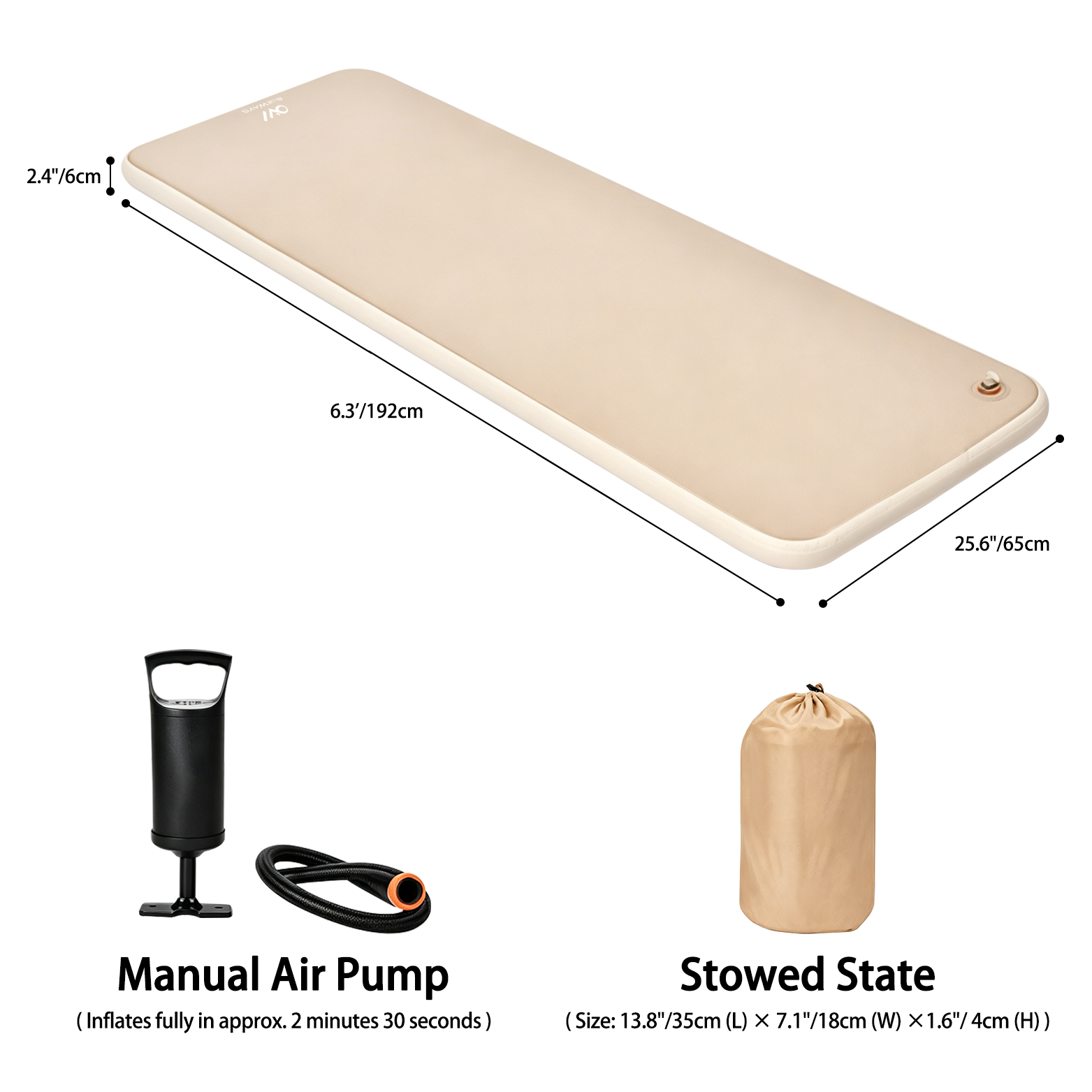 Pompe manuelle individuelle de 6 cm d'épaisseur.