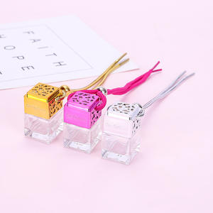 Custom Logo Solar Powered Hanging Glass & Wood <b>Car</b> Air Freshener with 10ml Capacity Long Lasting Scent & Natural Evaporation - Product Image 2