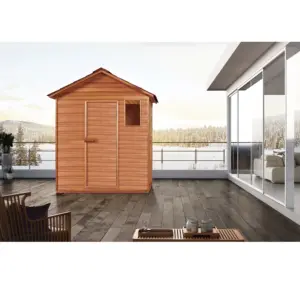 Wood Sauna For Sale 4 Person Traditional Wooden Dry Wooden Cabin Outdoor Sauna