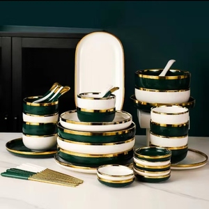 Phnom Penh Ceramic Dinnerware <strong>Set</strong> 2-Person Sustainable <strong>Tableware</strong> with Knife Fork Spoon Europe-Style Design for Dinner Use - Product Image 2